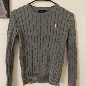 polo cable knit sweater